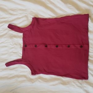 LOFT Cotton Button Down Tank Top